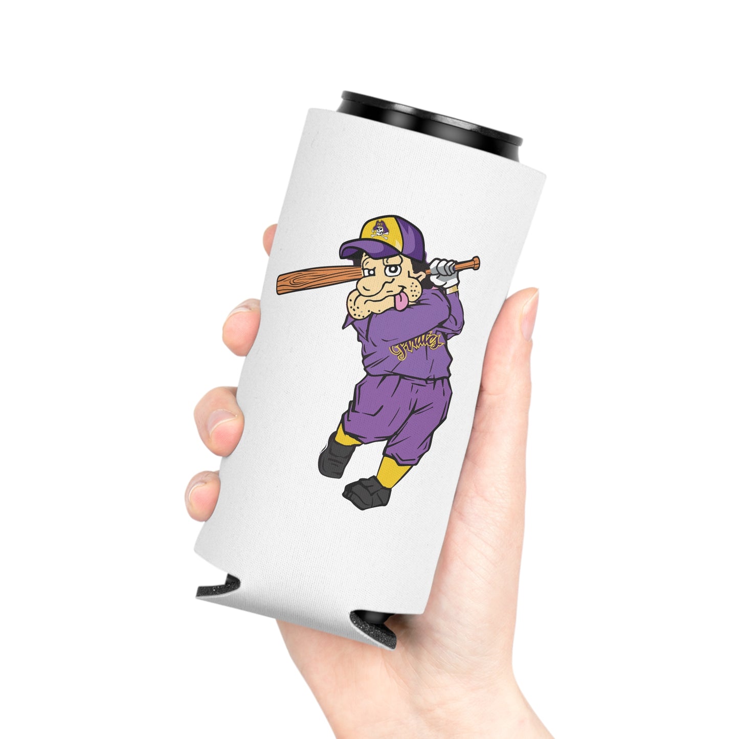 Phi Tau Freddy baseball player - 2025 Classic Golf Can Cooler