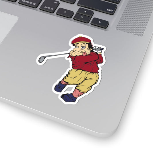 Phi Tau Freddy golfer - Kiss-Cut Stickers – 2"x2" and 3"x3"