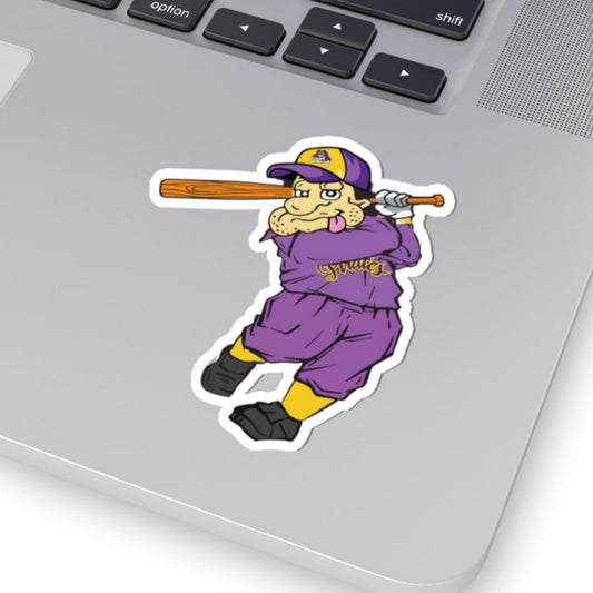 PKT - Phi Tau Freddy baseball player - Kiss-Cut Stickers – 2"x2" and 3"x3"