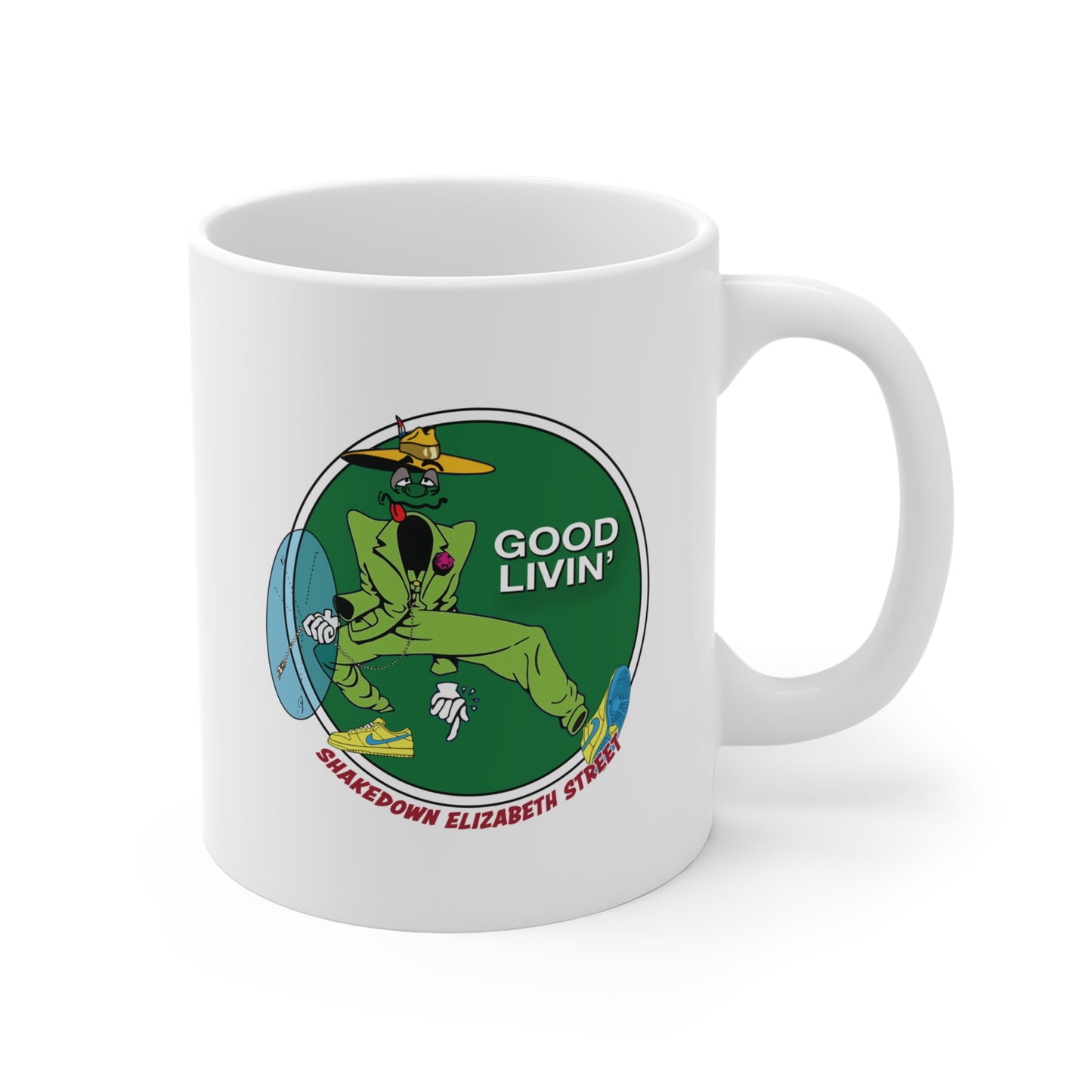 11oz Mug - Phi Kappa Tau's 'Good Livin' - Shakedown Street' Design at ECU Frat House