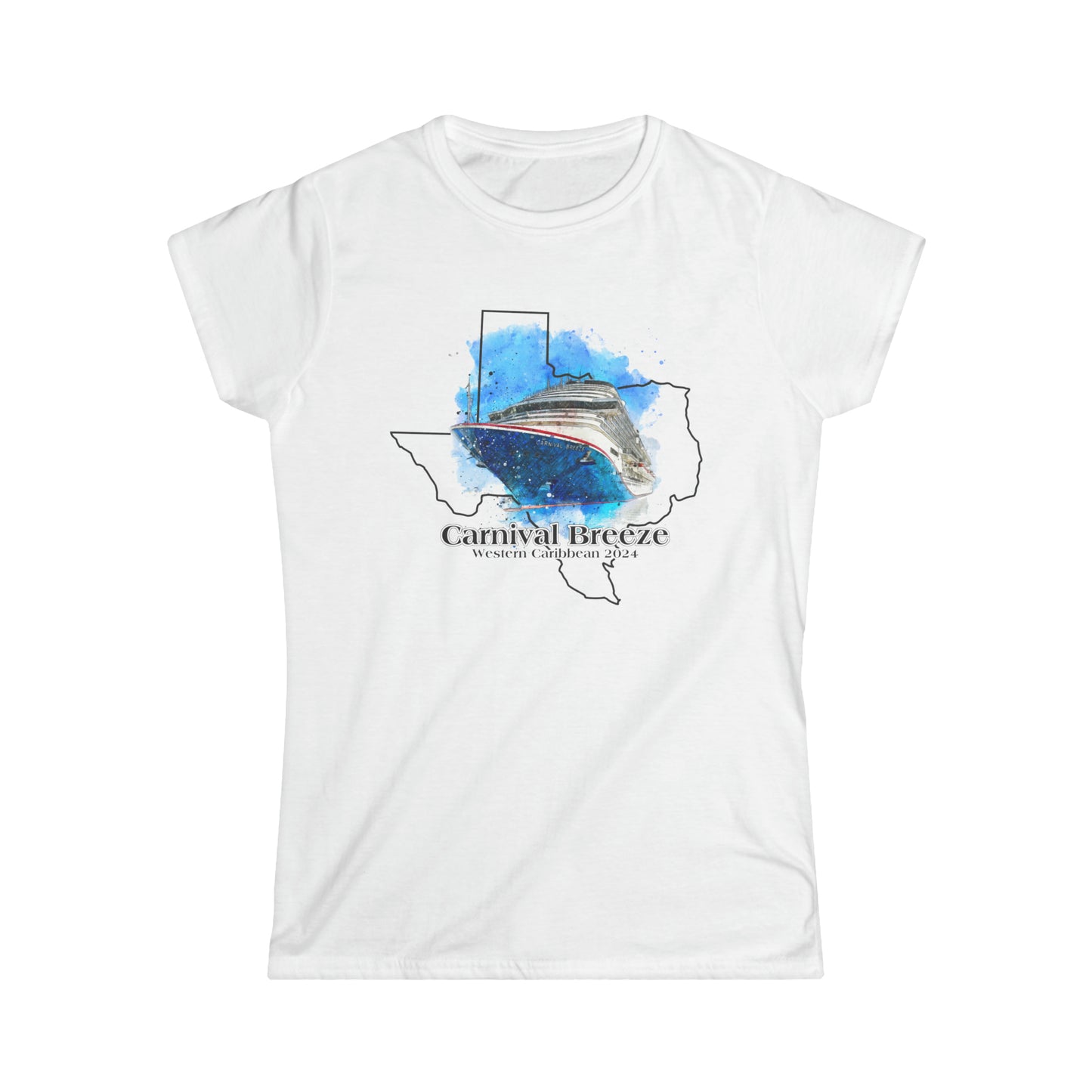 Carnival Breeze - Western Caribbean, Galveston (women's softstyle crew-neck)