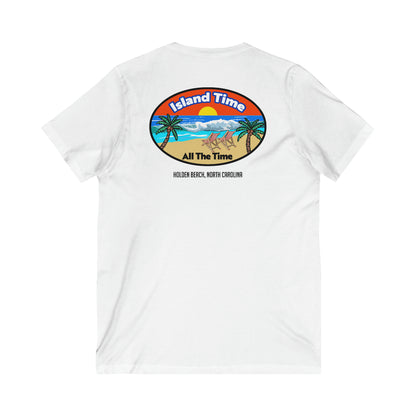 Island Time (unisex v-neck) (SwiftPOD)