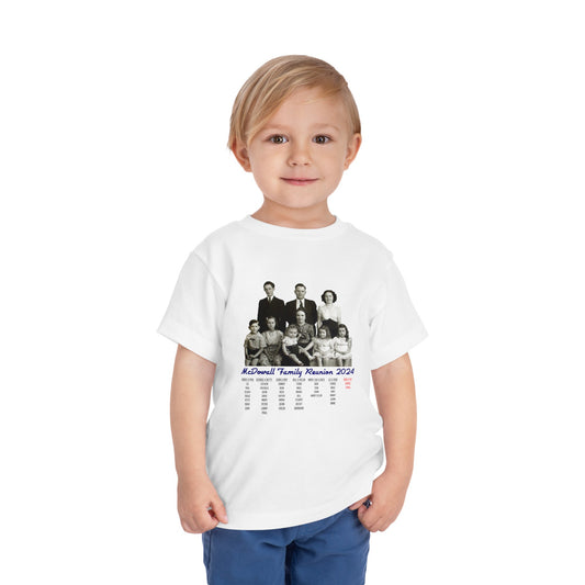 Bob & Pat - McDowall Family Reunion (Toddler Short Sleeve Tee - Front Design only)