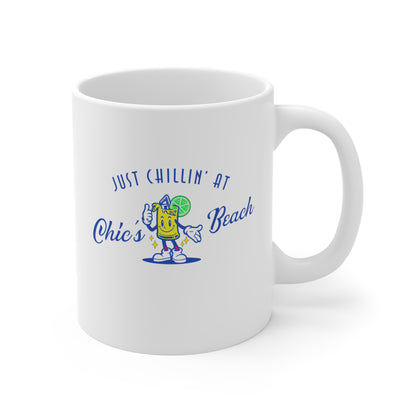 Just Chillin' at Chic's Beach (coffee mug 11oz)