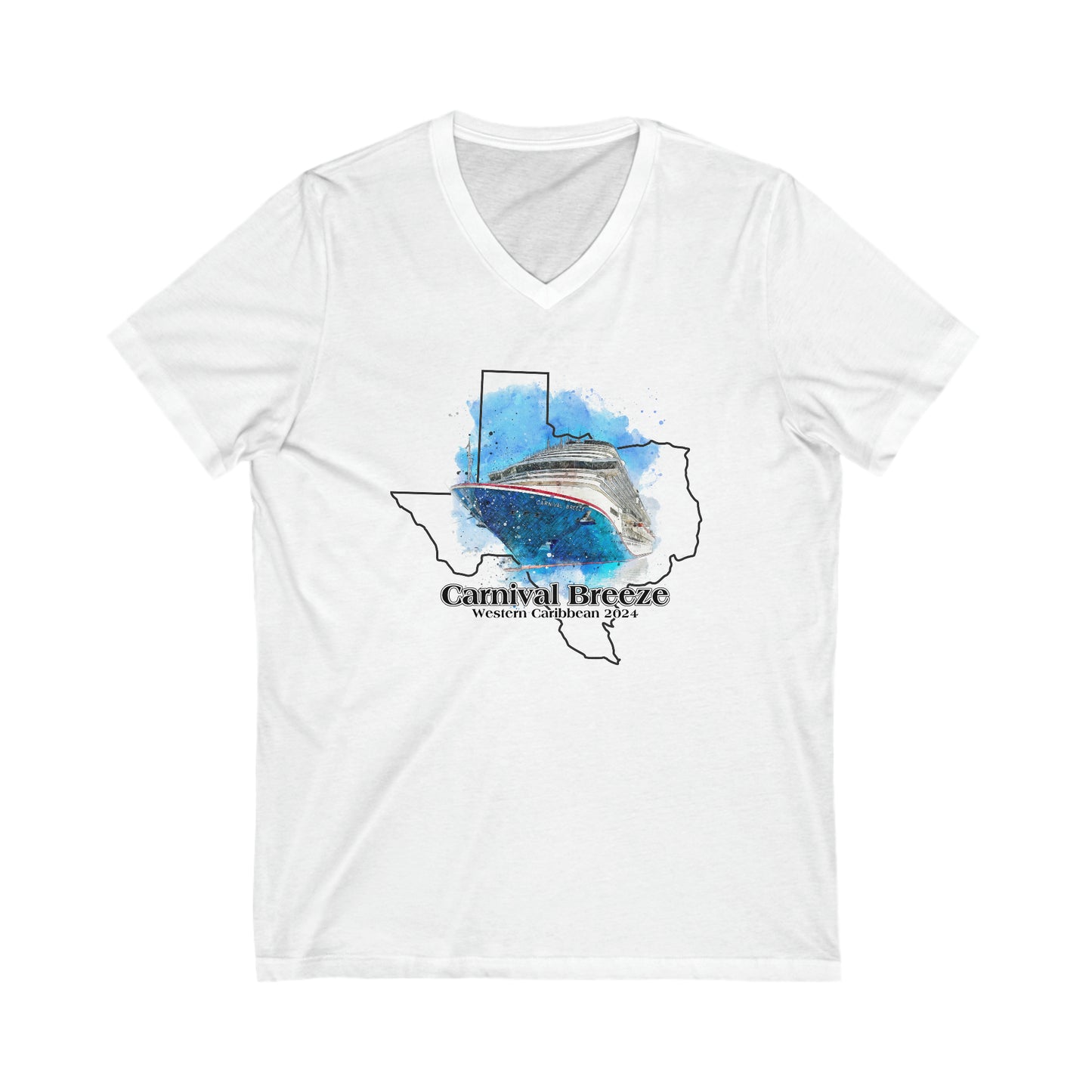 Carnival Breeze - Western Caribbean, Galveston (unisex v-neck)