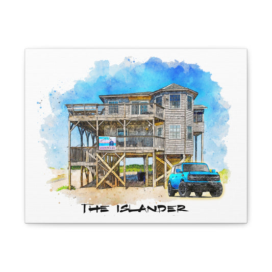 The Islander sans address (14" x 11" matte stretched canvas, 1.25" depth)