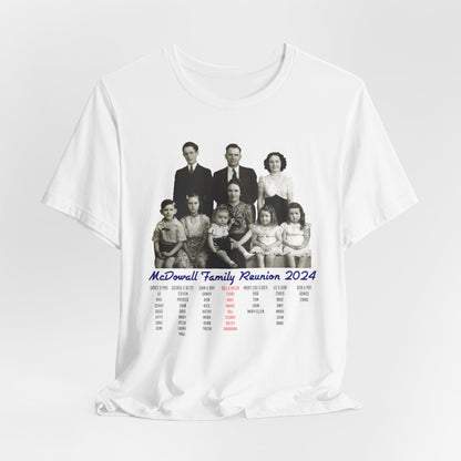 Bill & Helen - McDowall Family Reunion - (Short sleeve crew-neck- Front Design Only)