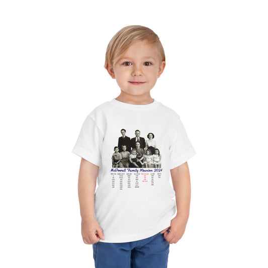 Mary Lou & Dick - McDowall Family Reunion (Toddler Short Sleeve Tee - Front Design only)
