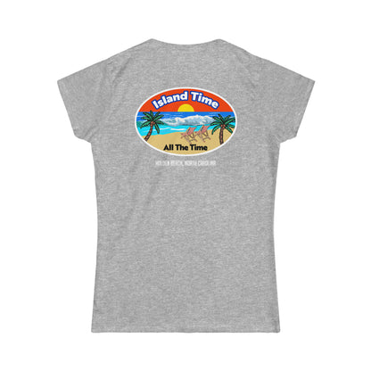 Island Time (women's softstyle crew-neck) (SwiftPOD)