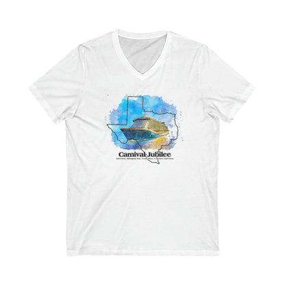 Carnival Jubilee - Western Caribbean, Galveston (unisex v-neck)