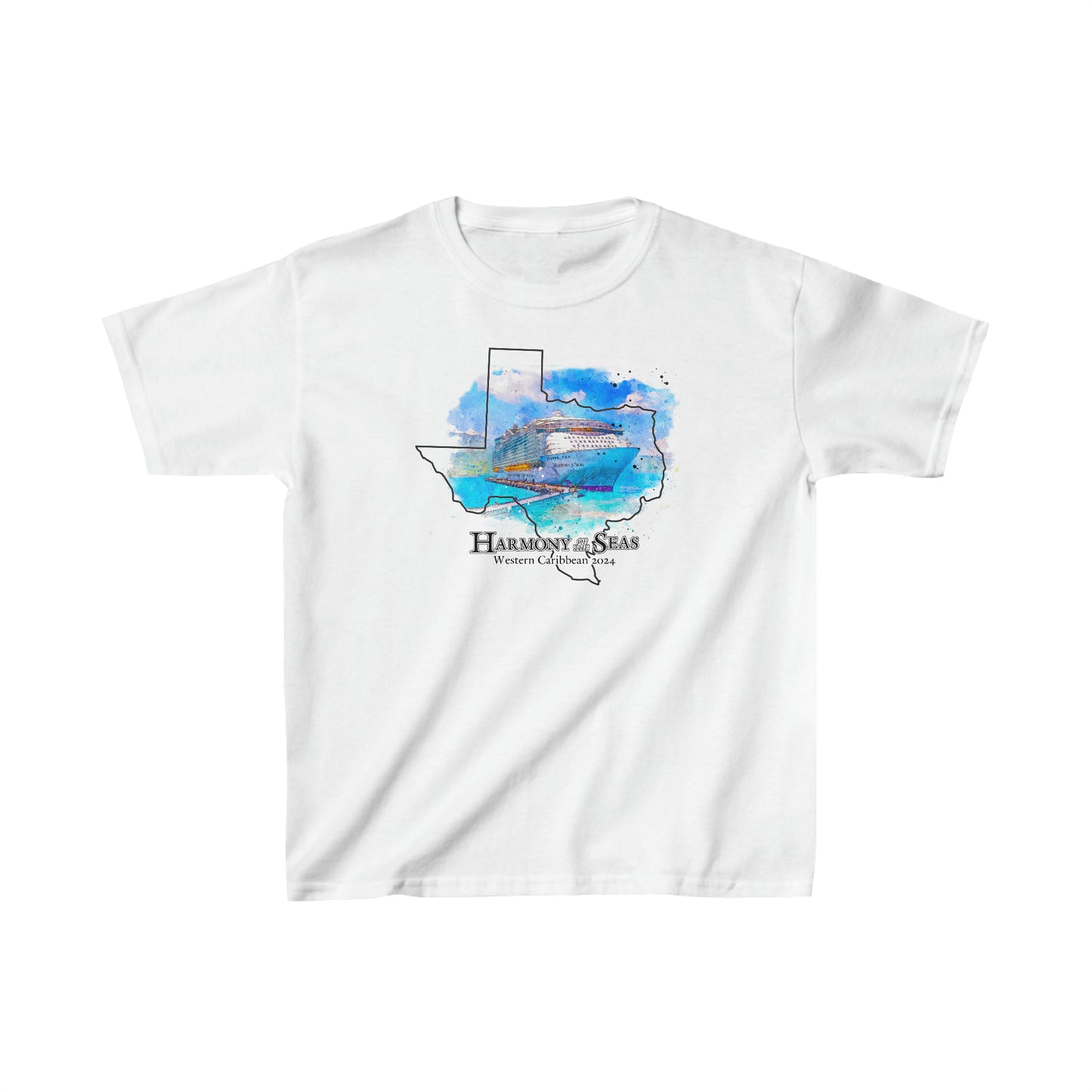 Harmony of the Seas, Western Caribbean, Galveston (Kids Heavy Cotton™ Tee)