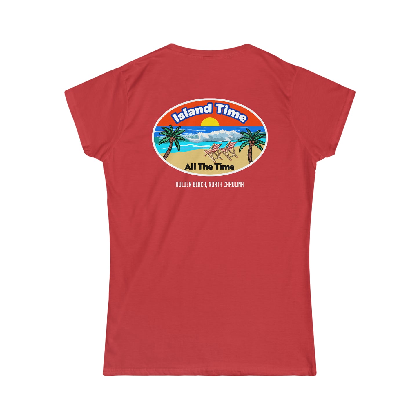 Island Time (women's softstyle crew-neck) (SwiftPOD)