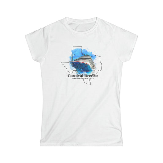 Carnival Breeze - Eastern Caribbean, Galveston (women's softstyle crew-neck)