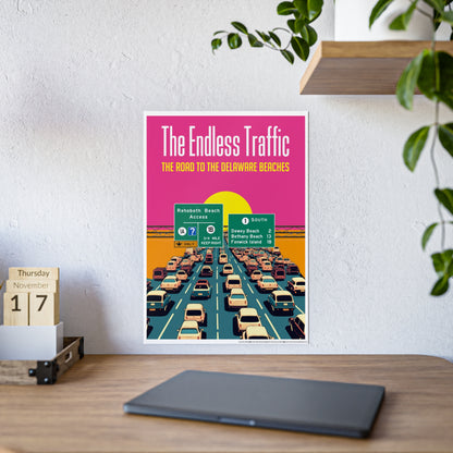 Endless Traffic - Delaware Beaches (16.5" x 23.4" poster)