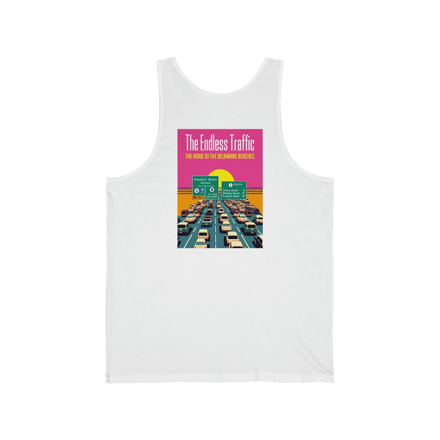 Endless Traffic - Delaware Beaches (unisex tank top, two-sided print)