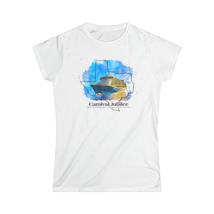 Carnival Jubilee - Western Caribbean, Galveston (women's softstyle crew-neck)