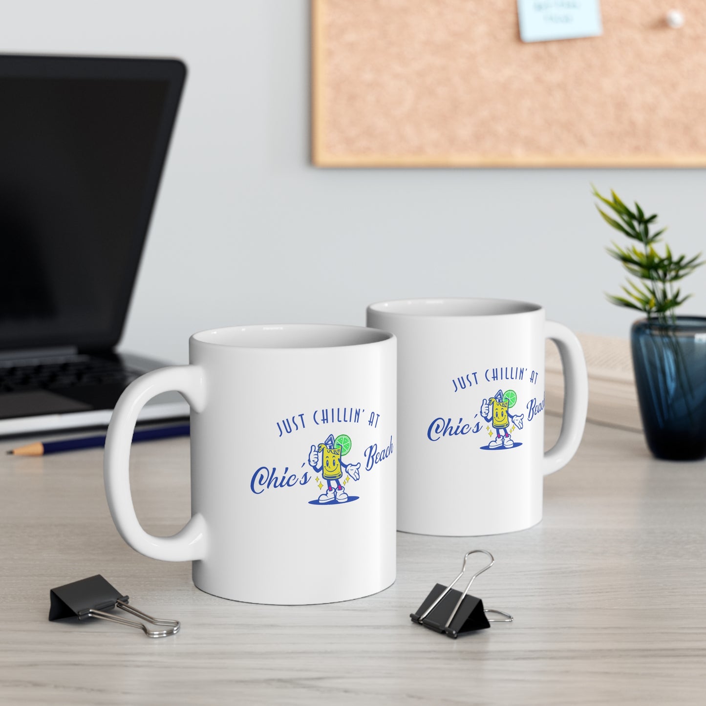 Just Chillin' at Chic's Beach (coffee mug 11oz)