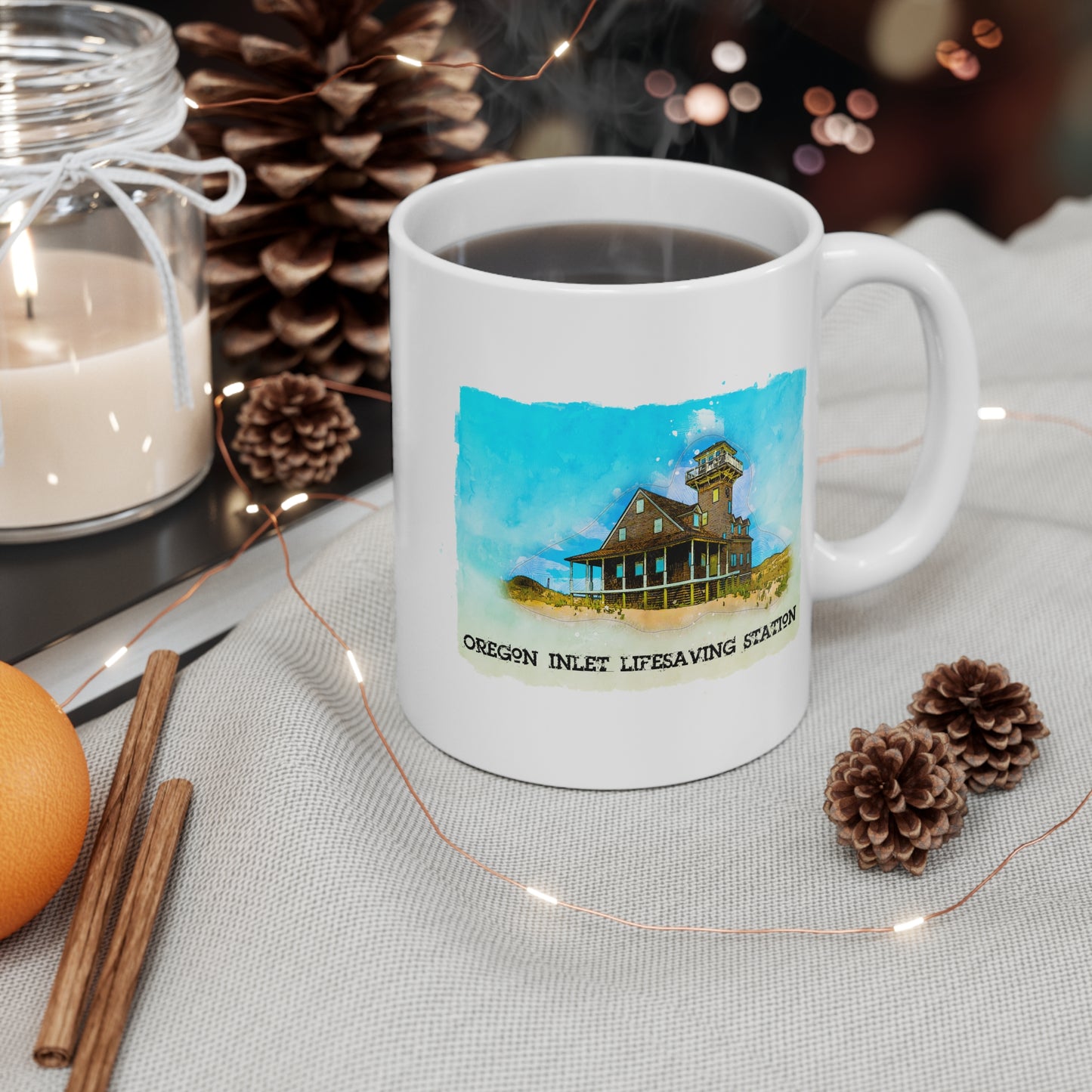 Oregon Inlet Life Saving Station (coffee mug 11oz)