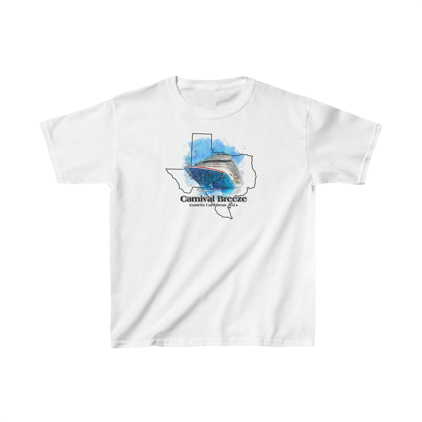 Carnival Breeze - Eastern Caribbean, Galveston (Kids Heavy Cotton™ Tee)