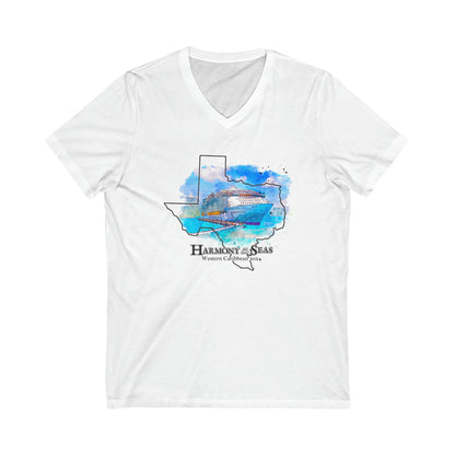 Harmony of the Seas, Western Caribbean, Galveston (unisex v-neck)