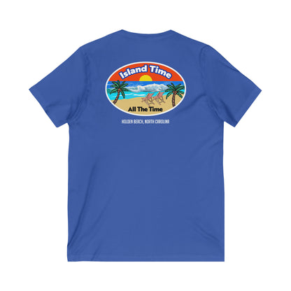 Island Time (unisex v-neck) (SwiftPOD)