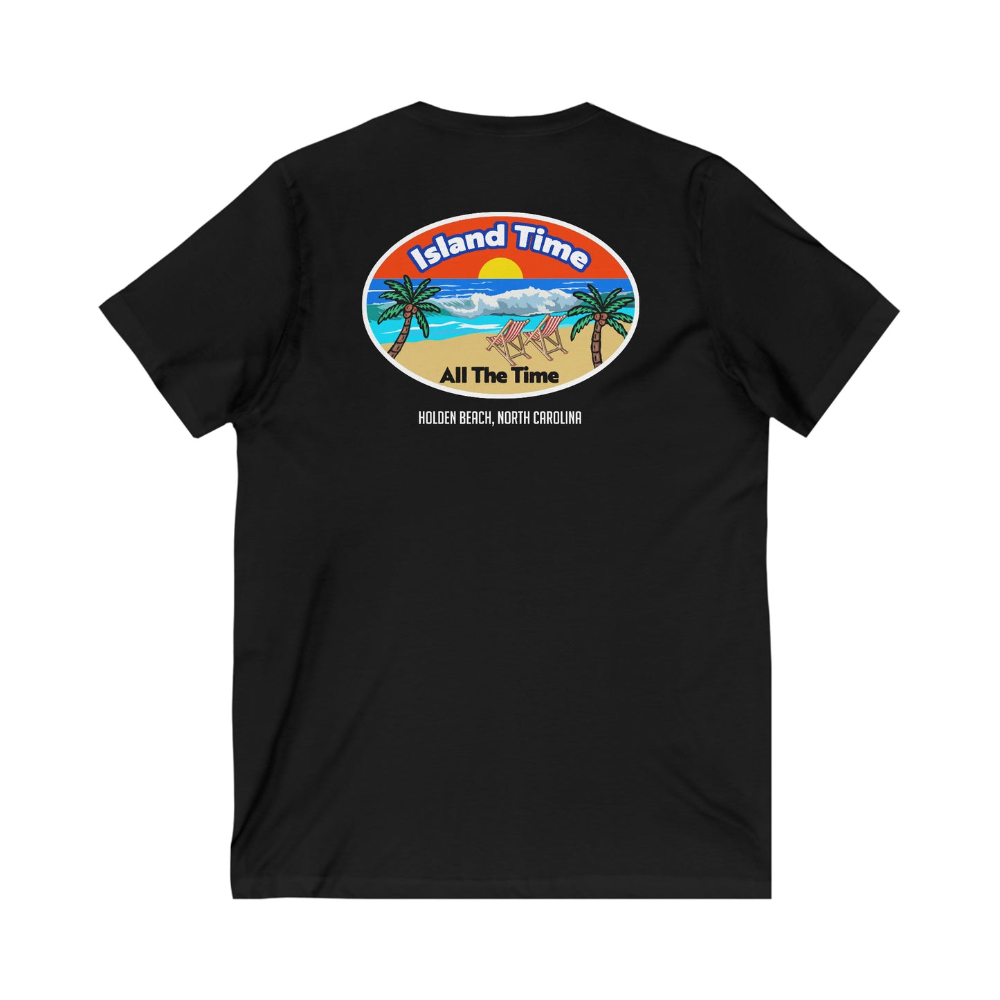 Island Time (unisex v-neck) (SwiftPOD)