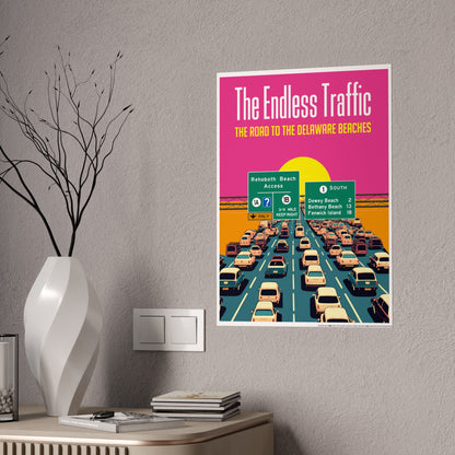 Endless Traffic - Delaware Beaches (16.5" x 23.4" poster)