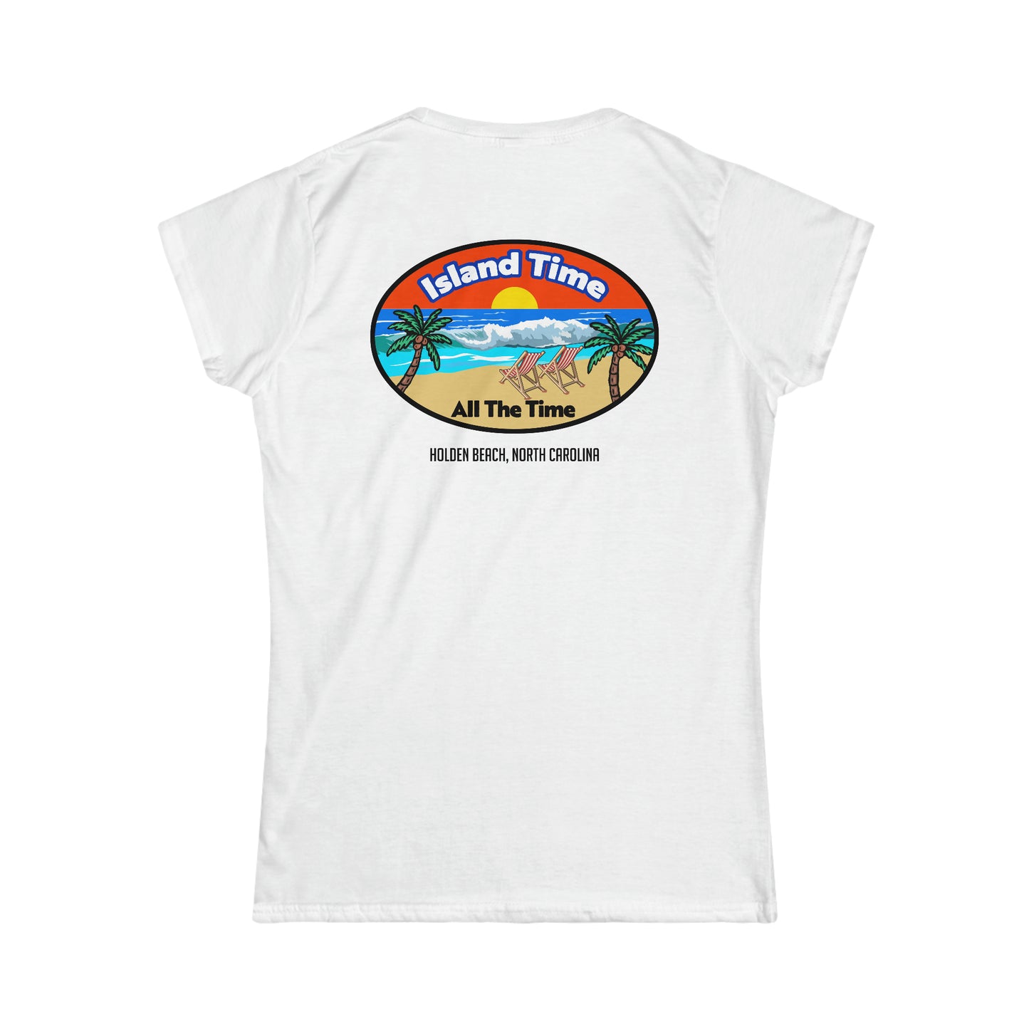 Island Time (women's softstyle crew-neck) (SwiftPOD)