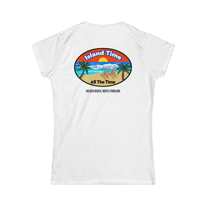 Island Time (women's softstyle crew-neck) (SwiftPOD)