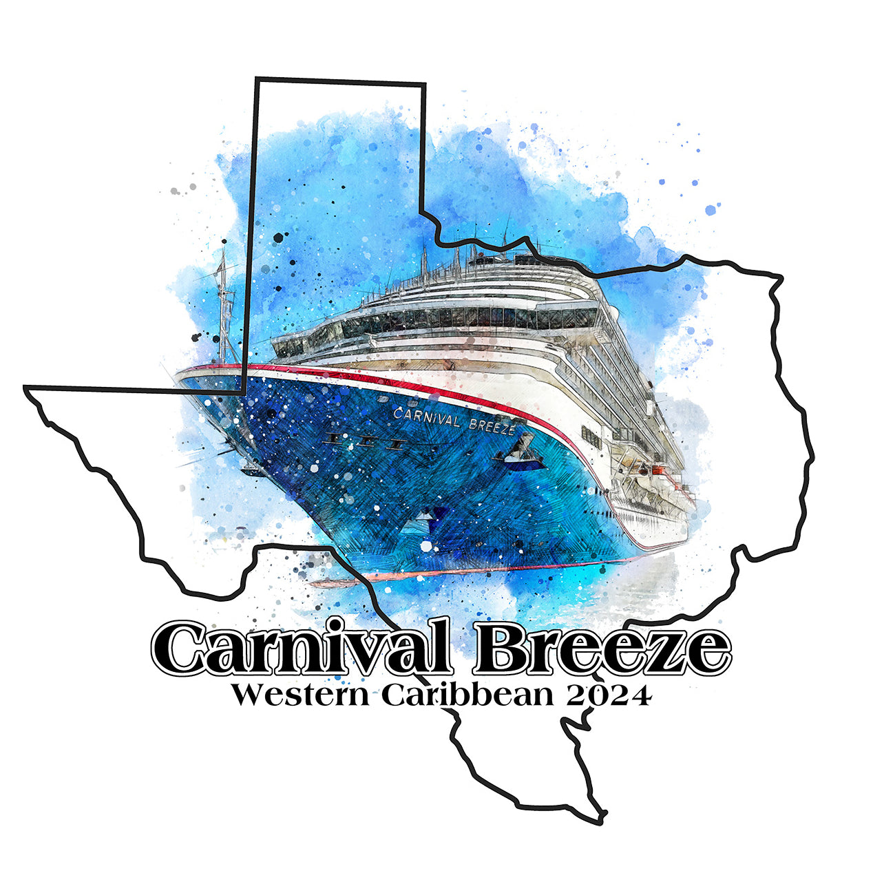 Carnival Breeze - Western Caribbean, Galveston (long-sleeve tee)