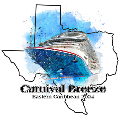 Carnival Breeze - Eastern Caribbean, Galveston (women's softstyle crew-neck)