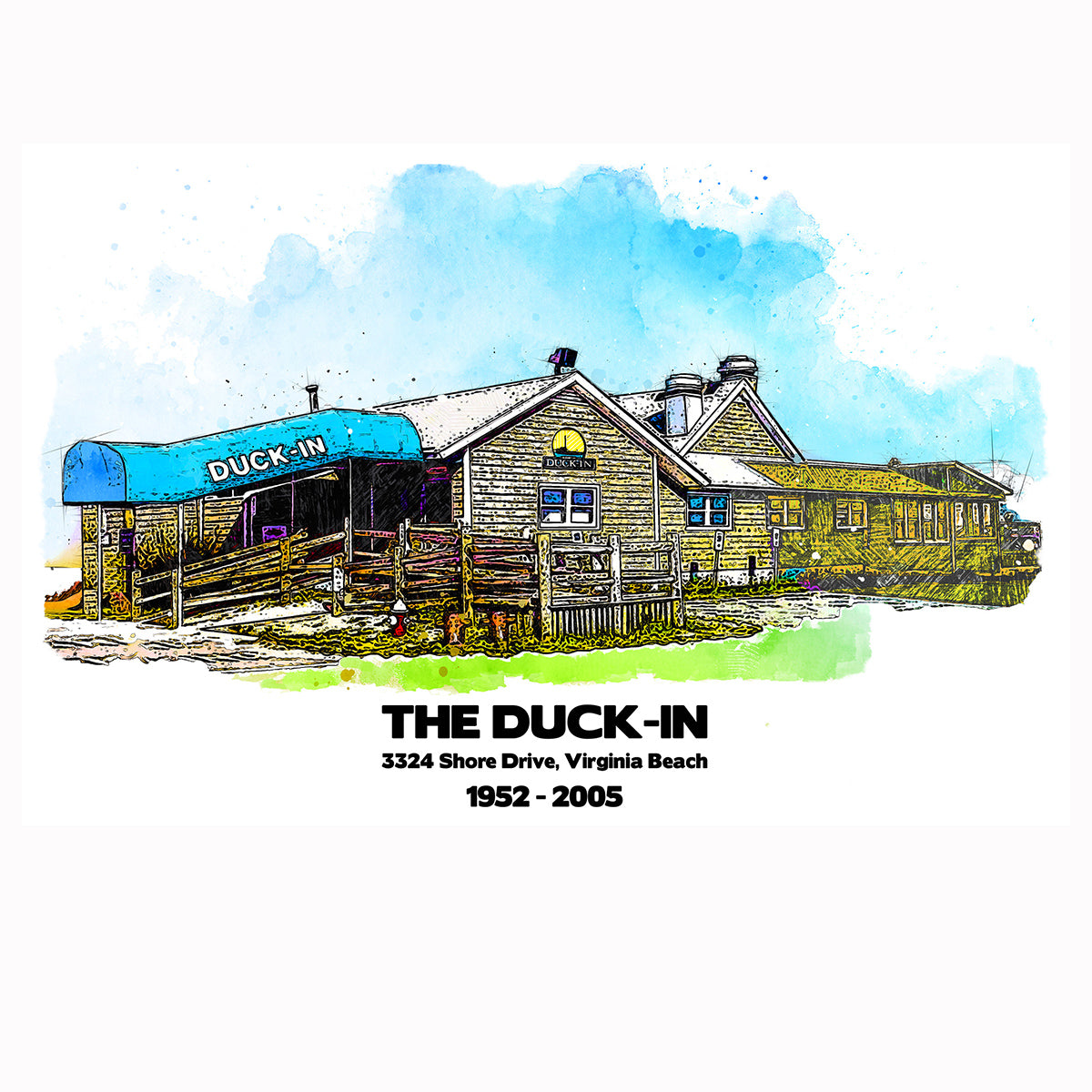 The Duck-In (unisex crew-neck, image on front)