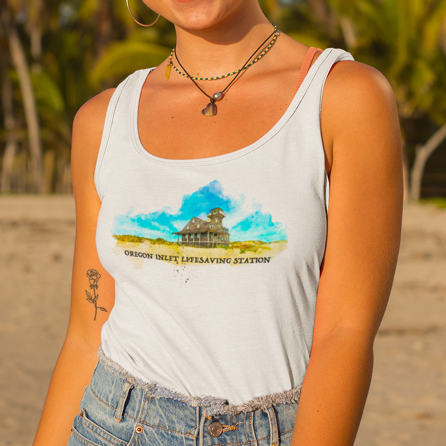 Oregon Inlet Life Saving Station (unisex tank top)