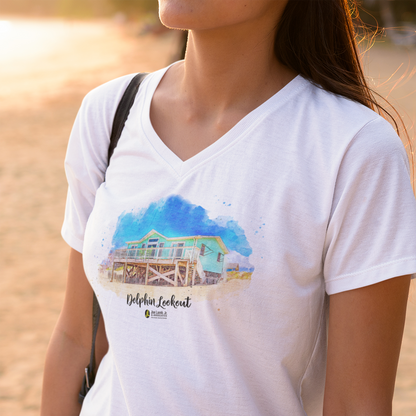 Dolphin Lookout (unisex v-neck)